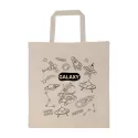 Colouring Short Handle Calico Bag with Crayons