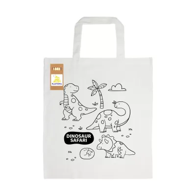 Colouring Short Handle Cotton Bag with Pencils