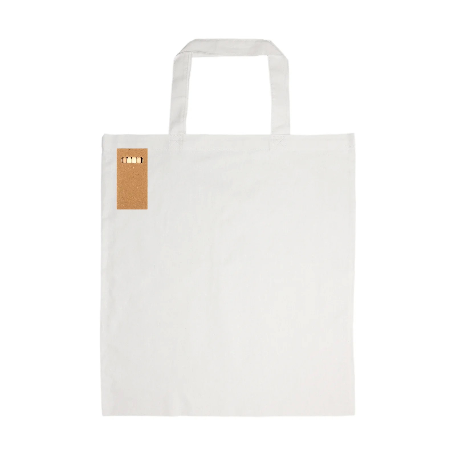 Colouring Short Handle Cotton Bag with Pencils