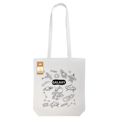 Colouring Long Handle Cotton Bag with Pencils