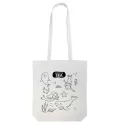 Colouring Long Handle Cotton Bag with Pencils