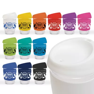 Vienna 320ml Silicone Lid Borosilicate Coffee Cup
