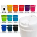 Vienna 320ml Flip Lid Glass Coffee Cup