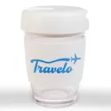 Vienna 320ml Flip Lid Glass Coffee Cup
