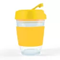 Vienna 320ml Flip Lid Glass Coffee Cup