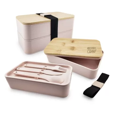 Stax Eco Bamboo Lid Polypropylene Lunch Box