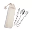 Banquet 3 Piece Stainless Steel Cutlery Set in Calico Pouch