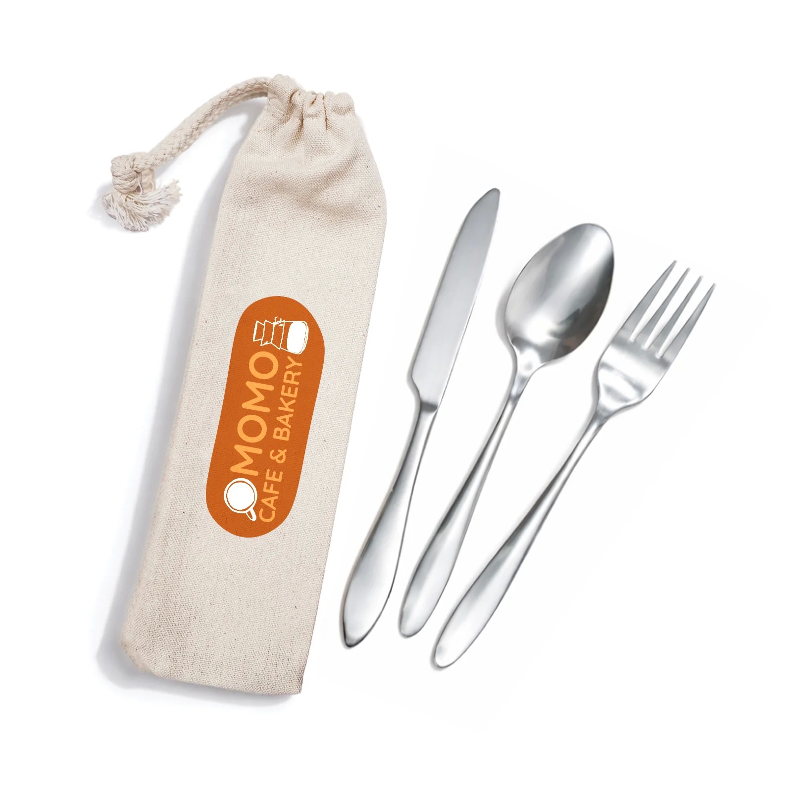 Banquet 3 Piece Stainless Steel Cutlery Set in Calico Pouch
