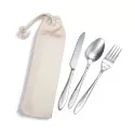 Banquet 3 Piece Stainless Steel Cutlery Set in Calico Pouch