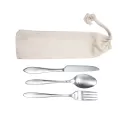 Banquet 3 Piece Stainless Steel Cutlery Set in Calico Pouch