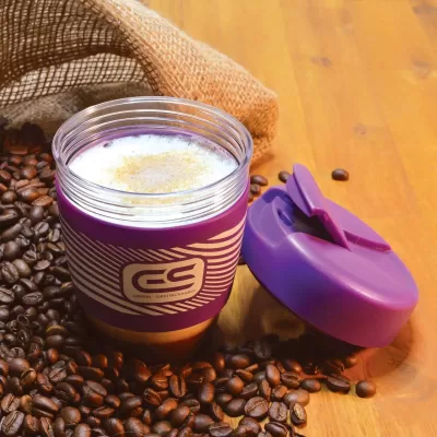 Kick 320ml Silicone Band Crystal Coffee Cup