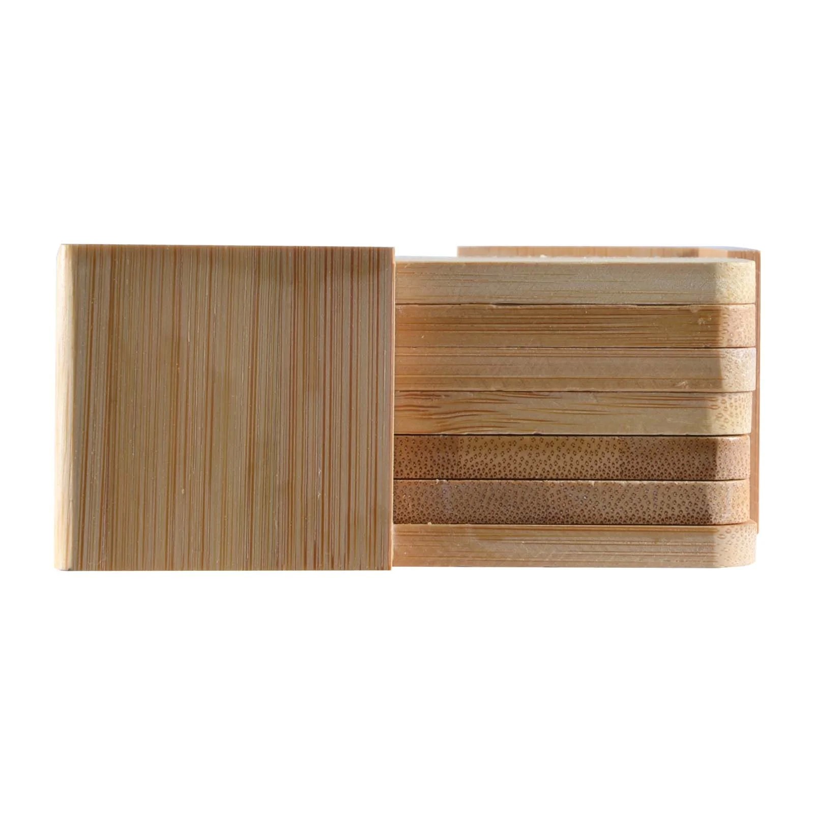 Tropic Coasters of 6 Piece Bamboo Set