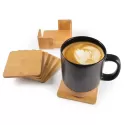 Tropic Coasters of 6 Piece Bamboo Set