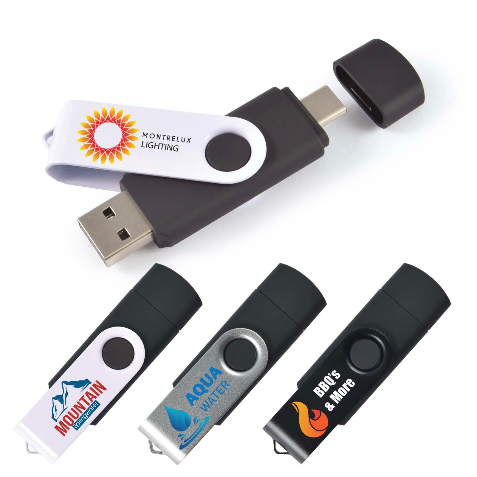 Swivel Dual 8GB USB Flash Drive