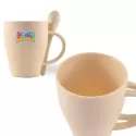 Avenue Wheat Fibre and Spoon 330ml Polypropylene Coffee Cup