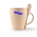 Avenue Wheat Fibre and Spoon 330ml Polypropylene Coffee Cup