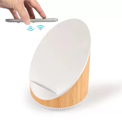 Fresco 15W Bamboo Speaker and Wireless Charging Speaker