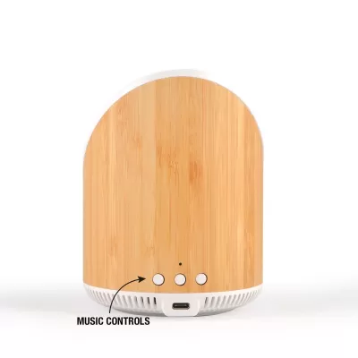 Fresco 15W Bamboo Speaker and Wireless Charging Speaker