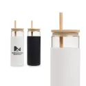 Pisa 480ml Bamboo Lid Glass Tumbler