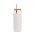 Pisa 480ml Bamboo Lid Glass Tumbler