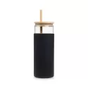 Pisa 480ml Bamboo Lid Glass Tumbler