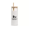 Pisa 480ml Bamboo Lid Glass Tumbler