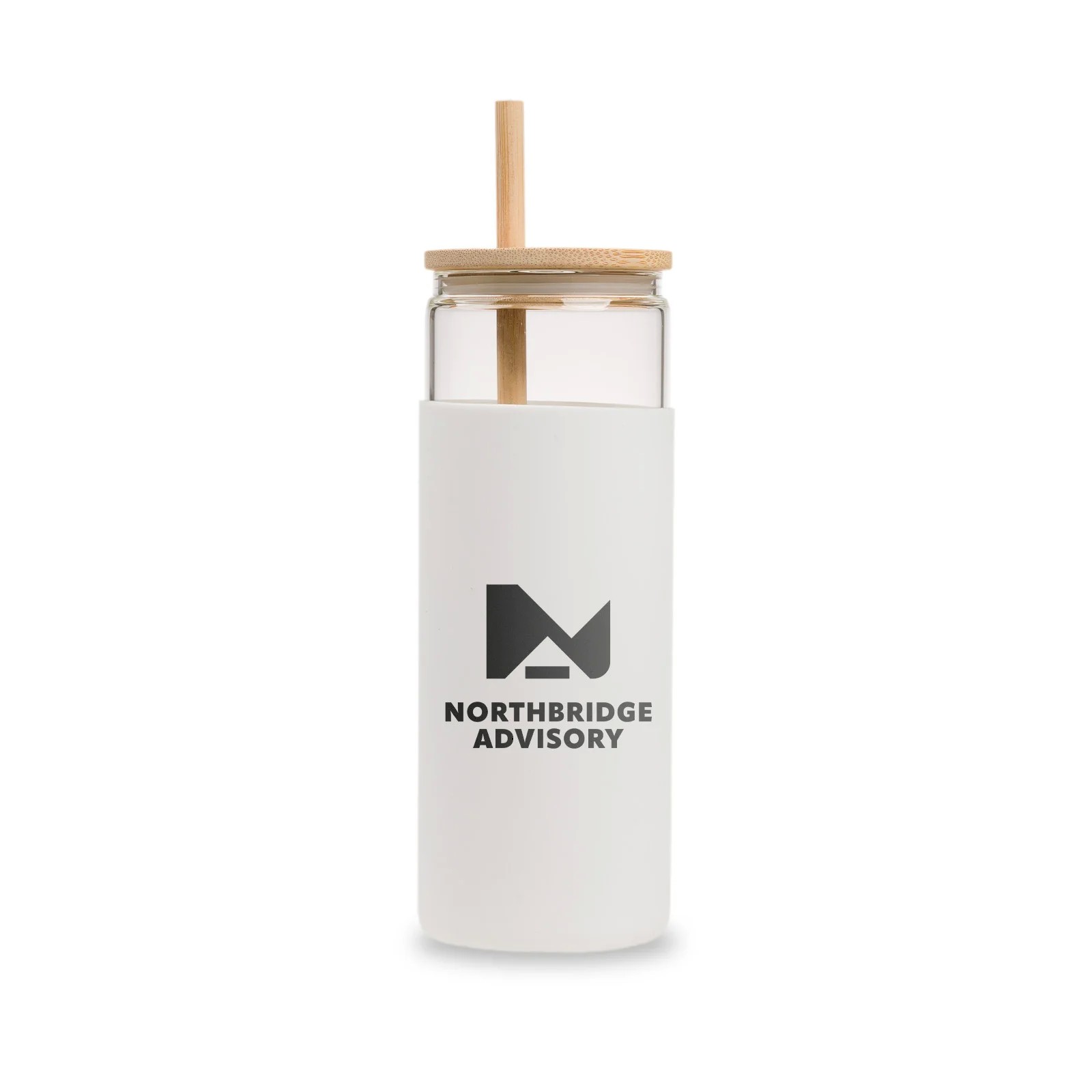 Pisa 480ml Bamboo Lid Glass Tumbler