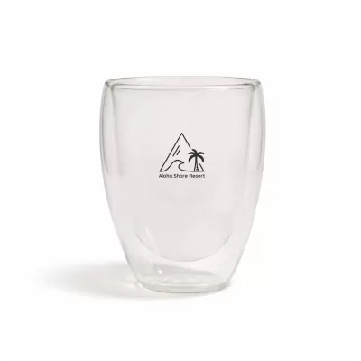 Sierra 350ml Bamboo Lid Glass Double Wall Coffee Cup