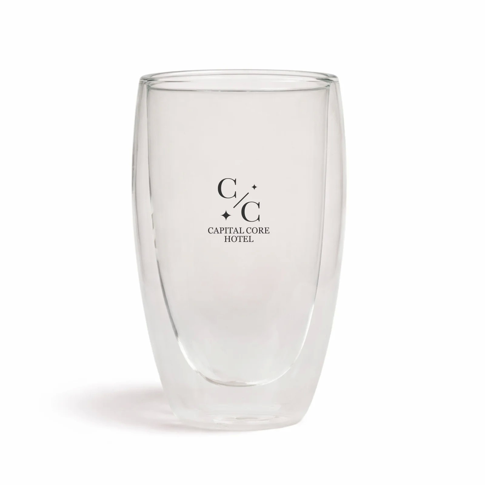 Sierra 450ml Bamboo Lid Glass Double Wall Coffee Cup