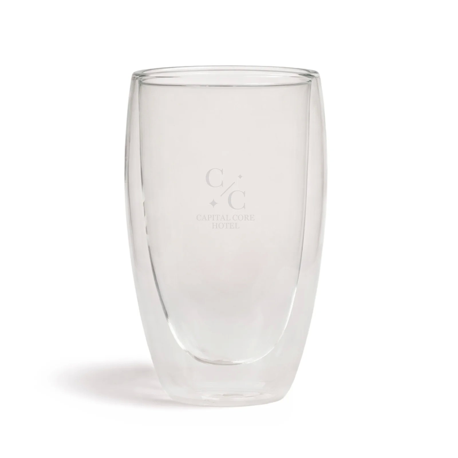 Sierra 450ml Bamboo Lid Glass Double Wall Coffee Cup