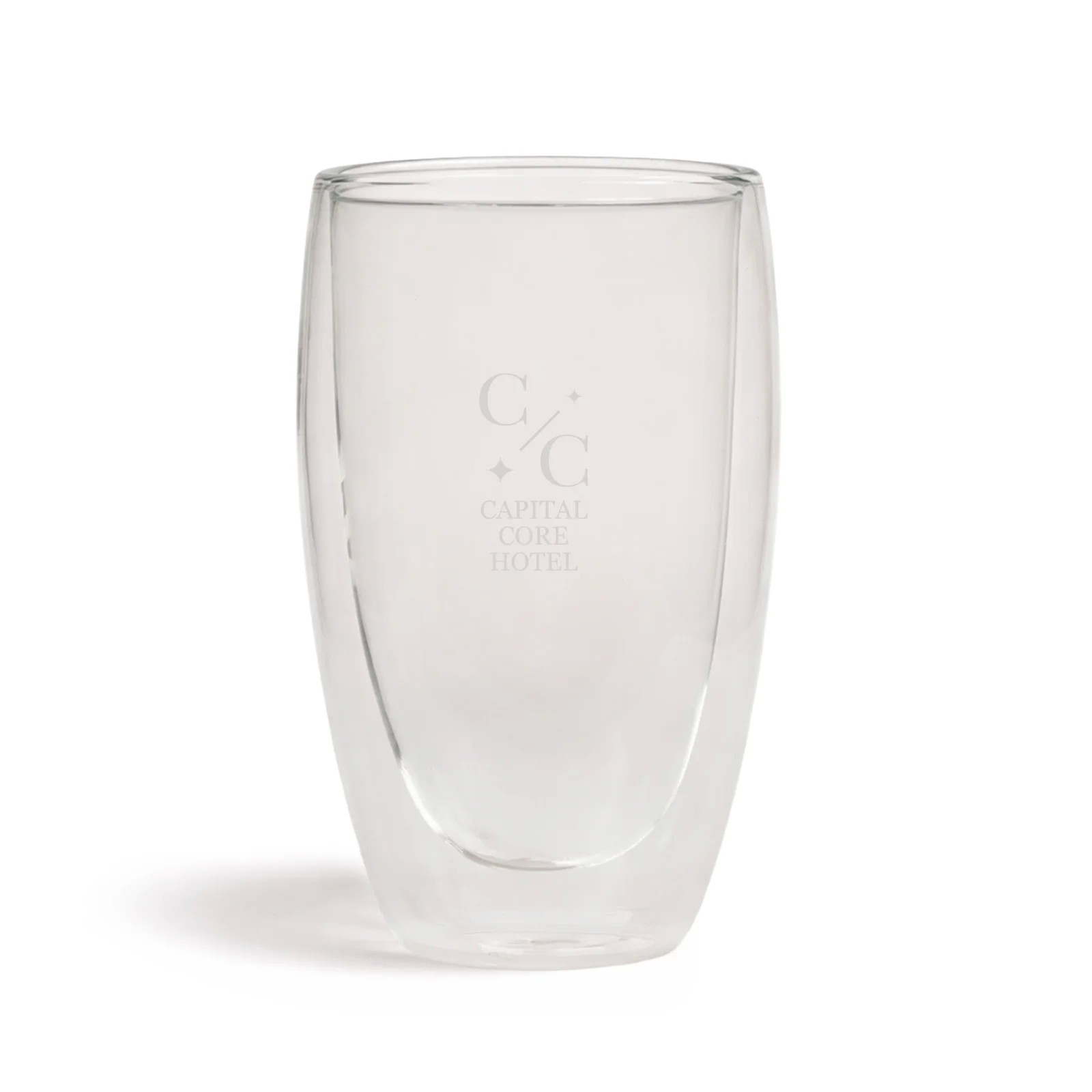 Sierra 450ml Bamboo Lid Glass Double Wall Coffee Cup
