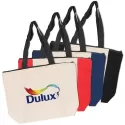 305gsm Zipped Calico Tote Bag