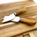 Barsa 3 Piece Acacia Cheeseboard and Knife Set