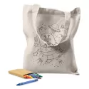 Colouring No Gusset Calico Bag