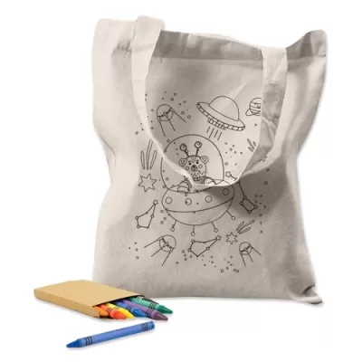 Colouring No Gusset Calico Bag