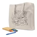 Colouring Calico Bag with Gusset