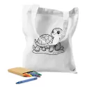 Colouring White No Gusset Calico Bag