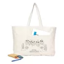 Colouring Delton Large Canvas Tote Bag