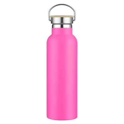 Miami 600ml Bamboo Lid Stainless Steel Drink Bottle