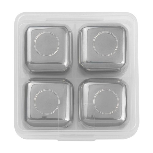 Mate Whiskey 4 Piece Stainless Steel Ice Cube Set