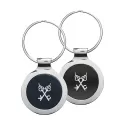 Ebony Metal Keyring
