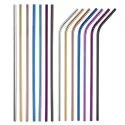 6 x 215mm Stainless Steel Straw