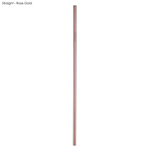 6 x 215mm Stainless Steel Straw