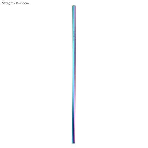 6 x 215mm Stainless Steel Straw