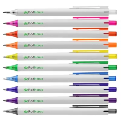 York White Plastic Pen