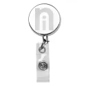 Zip Pull Metal Badge Holder