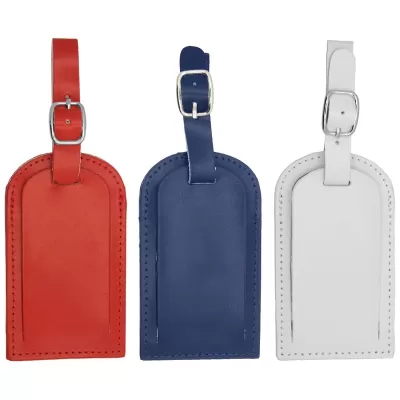 Coloured Leather Luggage Tag
