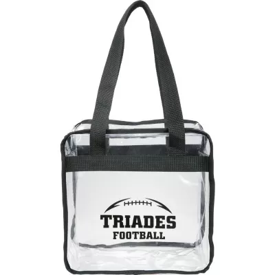 Game Day Clear Zippered Safety 15L PVC Tote Bag