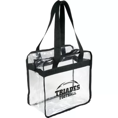 Game Day Clear Zippered Safety 15L PVC Tote Bag
