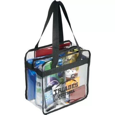 Game Day Clear Zippered Safety 15L PVC Tote Bag